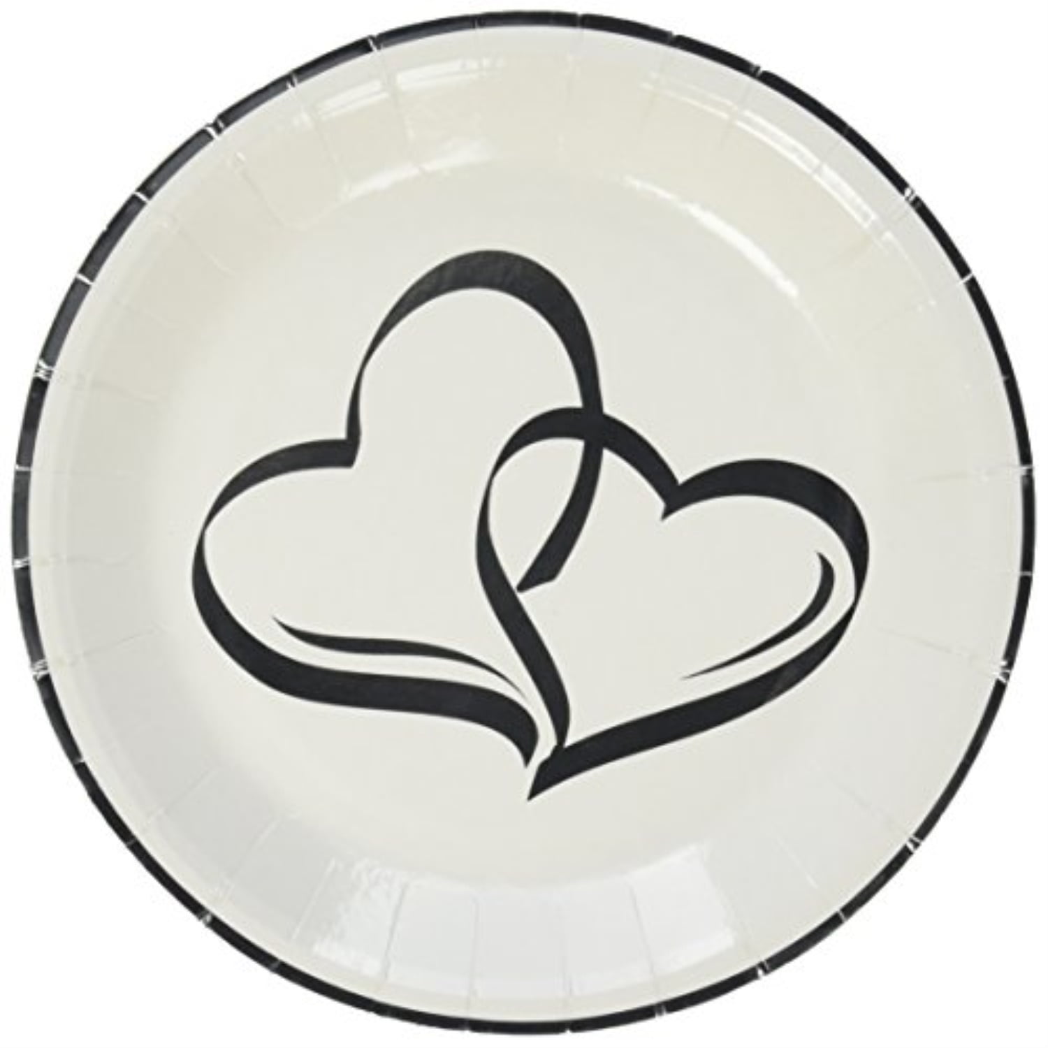 fun express two hearts dessert plates (25 pc)