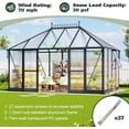 thumbnail image 5 of 14x9.7x10 FT Polycarbonate Greenhouse for Outdoors, Walk-in Design with Aluminum Frame for Patio, Garden, 5 of 9