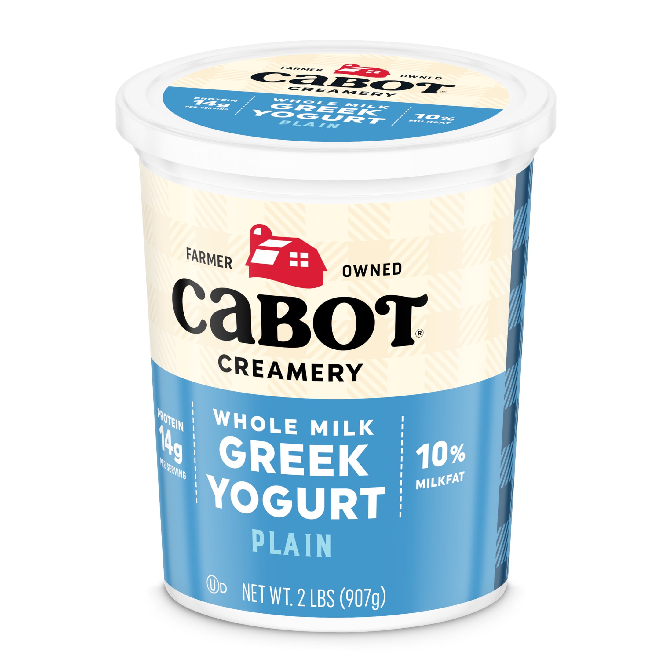 Cabot Creamery Cabot Whole Milk Plain Greek Yogurt 2 lb (Refrigerated  Tub)
