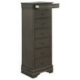 thumbnail image 3 of 6 Drawer Wooden Lingerie Chest With Pull Out Tray, Gray- Saltoro Sherpi, 3 of 5