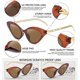 thumbnail image 4 of Vintage Retro Cat Eye Sunglasses For Womens Trend Clout Goggles Sunglasses Metal Frame, 4 of 4
