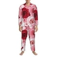 thumbnail image 4 of Bingfone Men'S Pajama Set 2 Piece Loungewear Pjs, Long Sleeve With Pajama Pants-Rose, 4 of 9