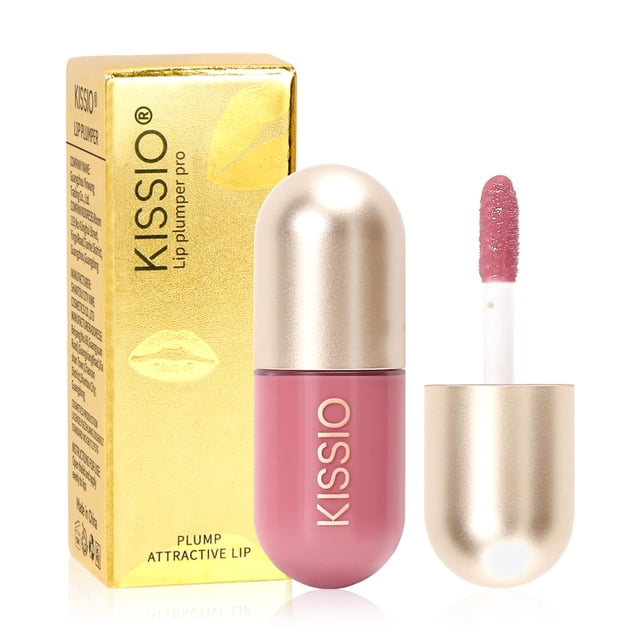 Lip Plumper KISSIO Lip Plumper Gloss, realzador de labios, 5,5 ml, 02 #Fig tea