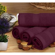 Utopia Towels 8 Piece Luxury Towel Set – Majestic Plush, Super Absorbent & Quicker-to-Dry, Thick 100% Ring Spun Cotton Towels for Bathroom, Spa & Hotel – 2 Bath, 2 Hand, 4 Washcloths, Burgundy