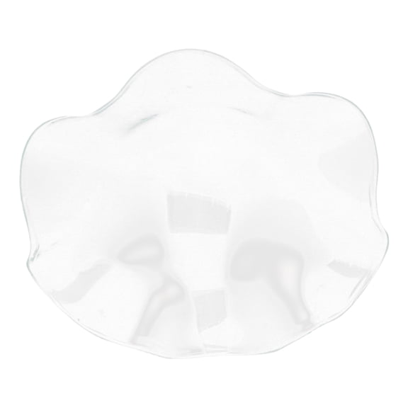 QIFULL Scented Wax Melt Warmer Wavy Essential Oil Melting Dish Transparent Glass 1Pcs