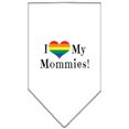 thumbnail image 1 of I Heart My Mommies Screen Print Bandana White Small, 1 of 1