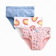 thumbnail image 1 of Ccpelsie Toddler Girls Panties Cotton Underwear Kids Briefs Soft Comfortable Cute Design(Watermelon Red,2-3 Years), 1 of 3