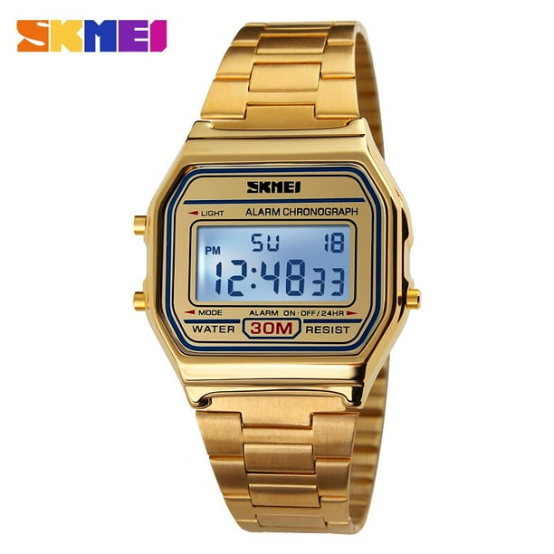 New Fashion gold silver Couple Watch Led digital watch square men