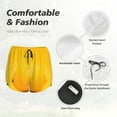 thumbnail image 4 of Bixox Women's Yellow Lemon pattern 2 in 1 Running Shorts - Lightweight Athletic Workout Gym Yoga Shorts Liner with Pockets - Medium, 4 of 7