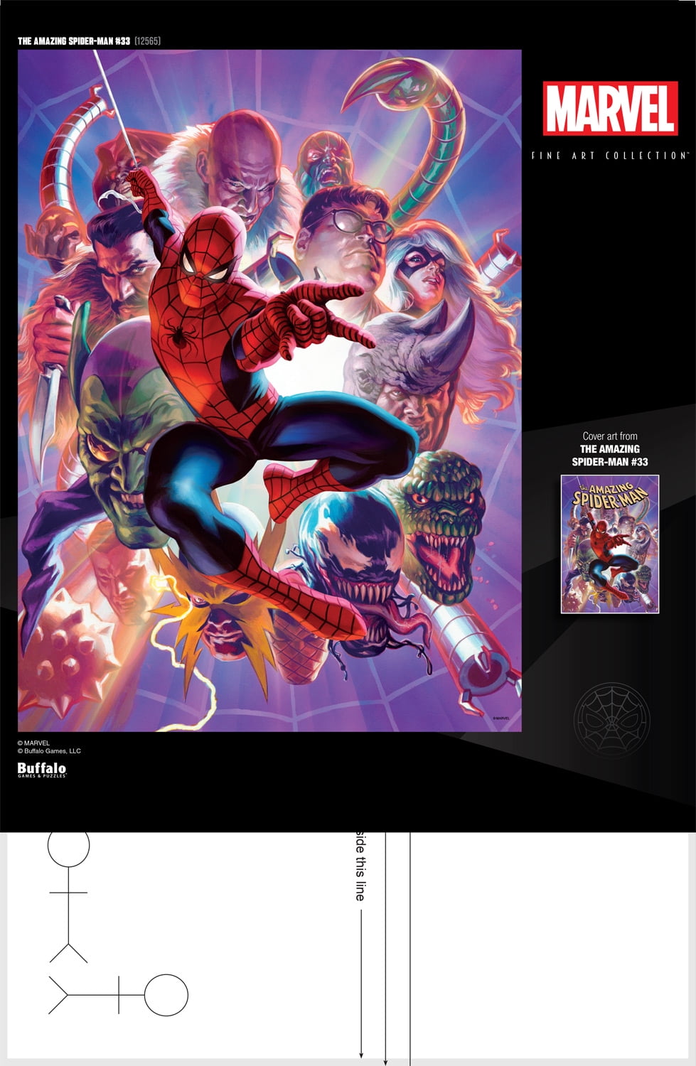 Buffalo Games - Marvel – Lot de 4 x 1 – Spider-Verse – Puzzle multi-pièces pour adultes – Puzzle