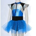 thumbnail image 4 of Girls Astronaut Roleplay Dress Metallic Ballet Dress Stand Collar Skirt Outfit, 4 of 6