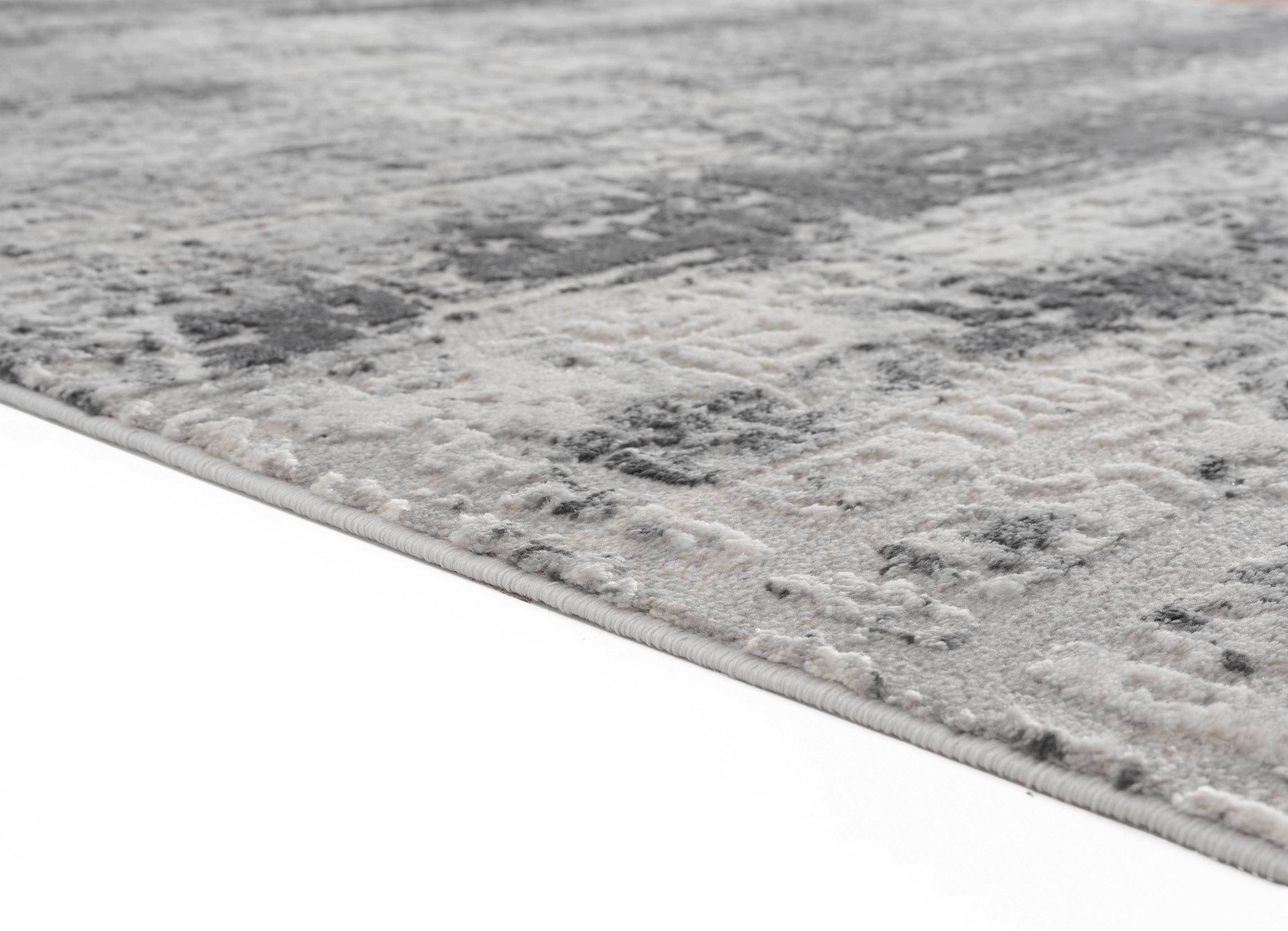 United Weavers Rasbora Pelco Contemporary Abstract Runner Rug, Grey, 2'7" x 7'2"