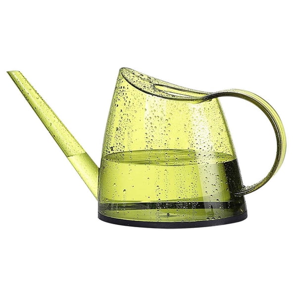 Yuarrent Regadera de 1,4 l, regadera de caño largo transparente, regadera de jardín de estilo nórdico para plantas de riego de interior y exterior Jardín y Patio verde limon Yuarrent HA027349-02
