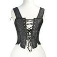 thumbnail image 4 of Aboser Women Bustier Corset Court Vintage Lace Up Body Shaper Adjustable Strap Fishboned Vest Tops Renaissance Gothic Waist Cincher, 4 of 7