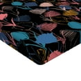 thumbnail image 4 of Ambesonne Floral Design Fitted Sheet, Art Silhouette Flower, Twin Size, Pastel Pink Sea Blue, 4 of 5