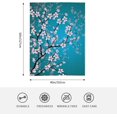 thumbnail image 2 of Plum Blossom Flannel Fleece Bed Blanket 40 x 50 inch Pink Flowers Throw Blanket Lightweight Cozy Plush Blanket for Bedroom Living Rooms Sofa Couch, 2 of 6