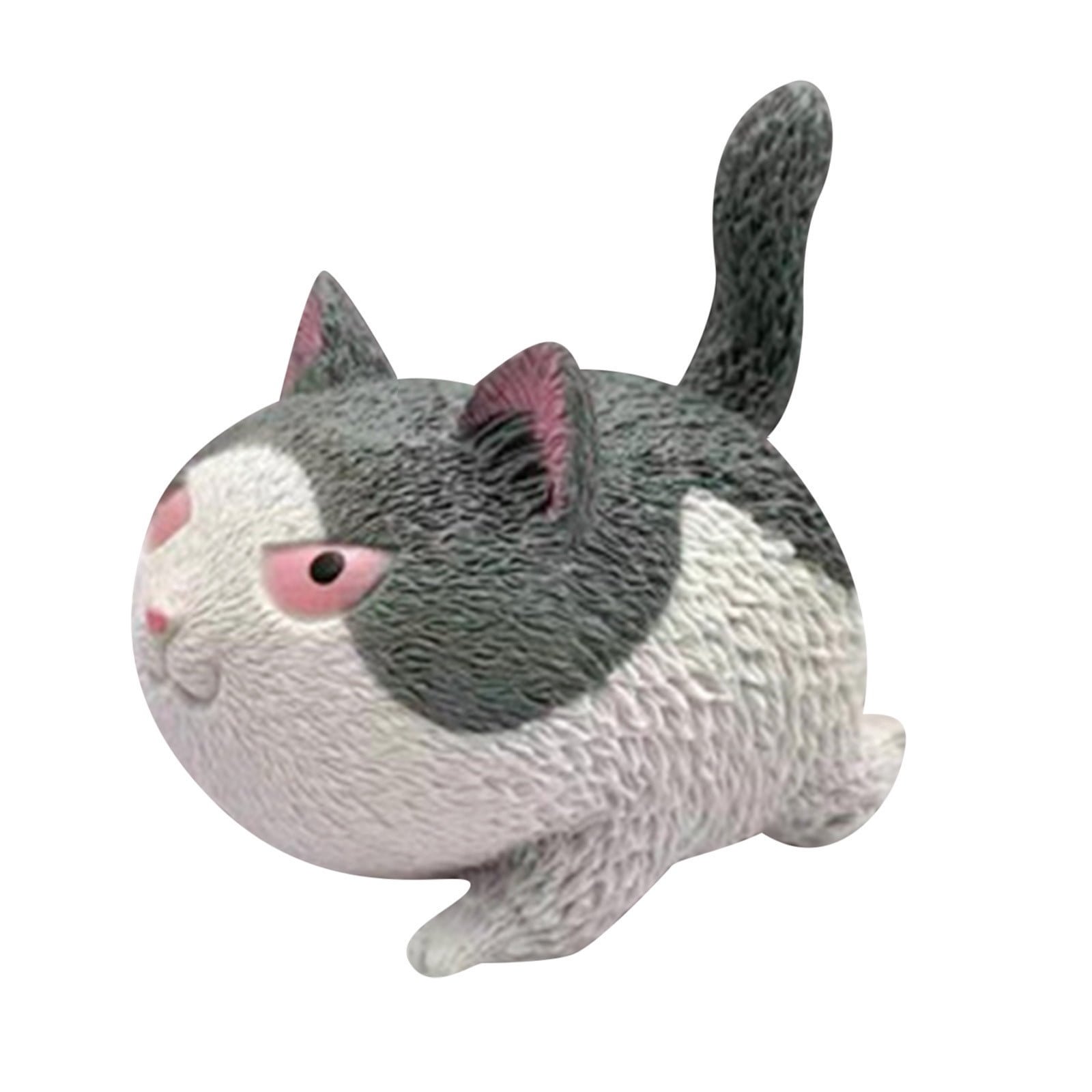 Vacemry Stress Relief SqueezingToy, Soft Hand Grip Ball for Anxiety Fidget Sensory Therapy, Angry Cat Squeeze for Office Desk Home Car Travel, Cute Novelty Decompression Gift for AdultsKids