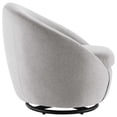 thumbnail image 7 of Modway Buttercup Upholstered Fabric Swivel Chair in Black/Light Gray, 7 of 7