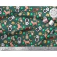 thumbnail image 2 of Soimoi Poly Georgette Fabric Floral & Cute Animals Cartoon Print Sewing Fabric Yard 42 Inch Wide, 2 of 3
