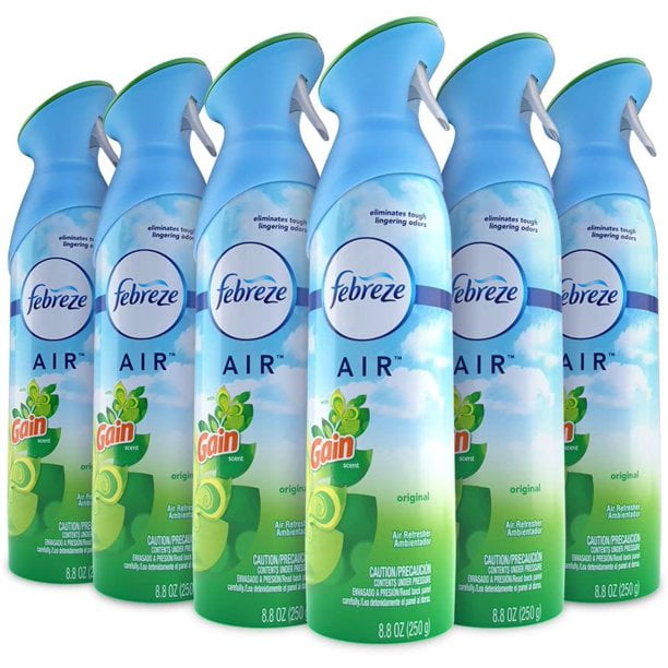 Febreze Air Freshener and Odor Eliminator Spray, Gain Original Scent, 8