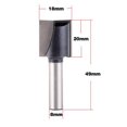 thumbnail image 2 of 8mm Cleaning Bottom Engraving Bit Solid Carbide Router Bit Woodworking Tools CNC , Black, 8x18mm, 2 of 7