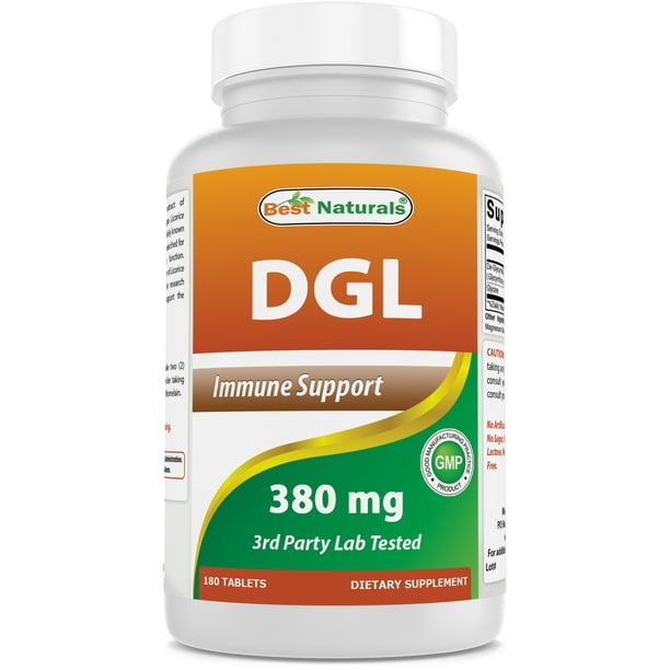 Best Naturals DGL 380 mg 180 Tablets - Walmart.com