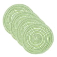 thumbnail image 1 of Uxcell 4 Pcs Manteles Individuales Redondos Tejidos, Mantel Lavable de 4.3 Pulgadas Resistente al Calor, Mantel Decorativo para Mesa de Comedor de Cocina, Verde, 1 of 7