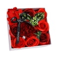 thumbnail image 4 of Jabón de Rosas Caja de Regalo de Flores Jabón de Baño de Flores Jabón Perfumado Floral Flores de Rosas Artificiales Rosa para Fiesta Aniversario Rojo, 4 of 8