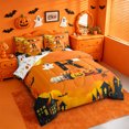 thumbnail image 2 of Homewish Colorful Halloween Initial R 7 Pieces Full Size Bedding Sets,Cute Ghost ABC Themed Full Size Bed in a Bag,Halloween Reversible, 2 of 8