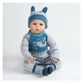 thumbnail image 7 of Reborn Baby Doll Clothes for 17-22 inch Reborn Dolls Cute Little Fox Design Fake Baby Blue Clothes Set Baby Doll Clothes 4 Pieces of Pack GloTide, 7 of 7