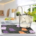 thumbnail image 5 of Yayeee Dish Drying Mat for Kitchen Counter 16"x18" Microfiber Absorbent Pad, Halloween Orange Ghosts, 5 of 7