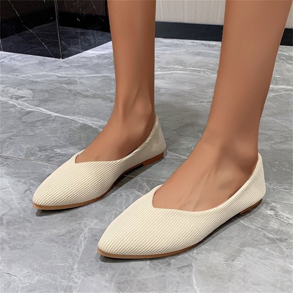 TOWED22 Women's Flats,Womens Baden Ballet Flats Comfortable Everyday Ballet Shoes for Women,Beige