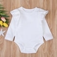 thumbnail image 1 of Kmbangi Infant Baby Long Sleeve Romper Ruffled Casual Fashion Bodysuit, 1 of 10
