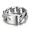 thumbnail image 2 of HOOUN 31mm Heavy Large Huge Miami Cuban Chain Bracelet Stainless Steel Polished Mens-22.5cm (8.85 inch), 2 of 4