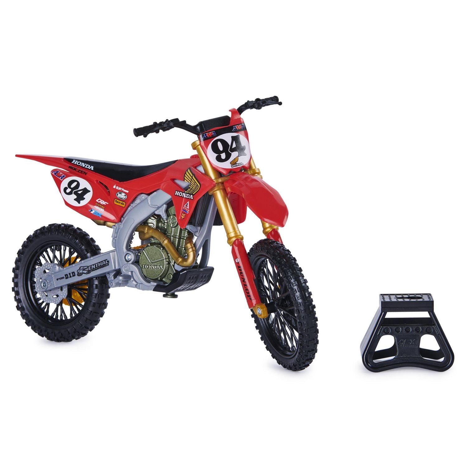 Supercross, Authentic Ken Roczen 1:10 Scale Collector Die-Cast Toy Motorcycle Replica with Display Stand, For Collectors and Kids Age 5 and Up