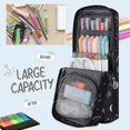 thumbnail image 2 of Standing Pencil Case Large Capacity Pen Bag, Multi-Layer Pen Pouch Pencil Holder Stationery Organizer, Polyester Pencil Bag Storage Box Desk Organizer, Unicorn, 2 of 8