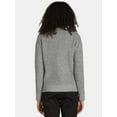 thumbnail image 5 of Time and Tru Women's and Women's Plus Waffle Stitch Sweater with Long Sleeves, Midweight, Sizes XS-4X, 5 of 5