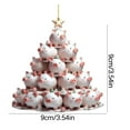 thumbnail image 5 of SLYNSHome Christmas Tree Pig Stacking Ornament - Christmas Tree Decorations Festive Holiday Animal Stacked Ornaments for Xmas Trees,Home Collectible, 5 of 8