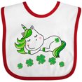 thumbnail image 3 of Inktastic St Patricks Day Irish Unicorn Girls Baby Bib, 3 of 4