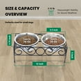 thumbnail image 6 of Iconic Pet Elevated wired pet double diner - Small -16 Oz, 6 of 7