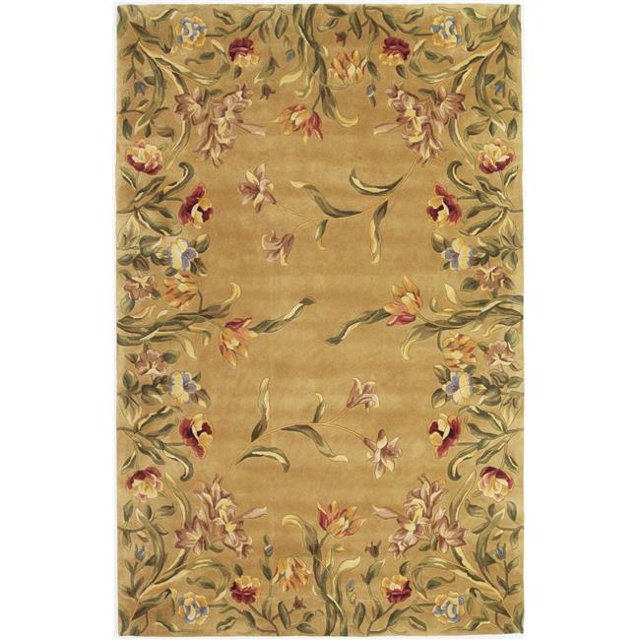 HomeRoots 352759 3 ft. 6 in. x 5 ft. 6 in. Wool Gold Area Rug