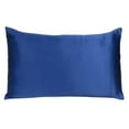 thumbnail image 5 of Navy Blue Dreamy Set of 2 Silky Satin Standard Pillowcases, 5 of 6
