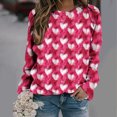 thumbnail image 2 of Wycnly Valentine Sweater for Women Womens Valentines Day Sweater Ladies Girls Long Sleeve Crewneck Sweatshirts Spring Lightweight Comfy Pullover Tunic Tops Weekly, 2 of 6
