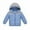 Light Blue, variant on Kids Winter Padded Jacket with Hood Lightweight Warm Coat for Boys and Girls Aged 7-14 Water Resistant Outdoor Play Jacket with Zipper Pockets for School Activities