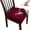 Burgundy, variant on Dining Chair Seat Pad Set with Non- and Tie Design, 36 x 48 cm, Light Beige