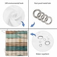 thumbnail image 5 of Farmhouse Teal Brown Waterproof Fabric Shower Curtain, Retro Ombre Wooden Waterproof Fabric Shower Curtain for Bathroom Curtains Bathtubs Hotel Washable Shower Curtains with 12 Hooks Small 36x78in, 5 of 8