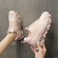 thumbnail image 2 of Zapatos para papá, moda para mujer, novedad de verano 2021, suela gruesa transparente, malla transpirable aumentada, cómodos zapatos deportivos informales 39 Gao Jinjia LED, 2 of 2
