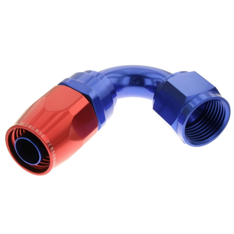 Earl's Performance Swivel-Seal Fitting -10AN Straight Female To -10AN Hose End (Blue/Red)