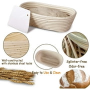 Oval Banneton Proofing Baskets for Sourdough Bread | Oval & Baguette Wicker Cane Brotform Set for Batards