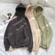 thumbnail image 3 of Sudaderas Con Capucha De Color Sólido Estilo Clásico Básico Para Mujeres Pareja De Manga Largapangjing, 3 of 4
